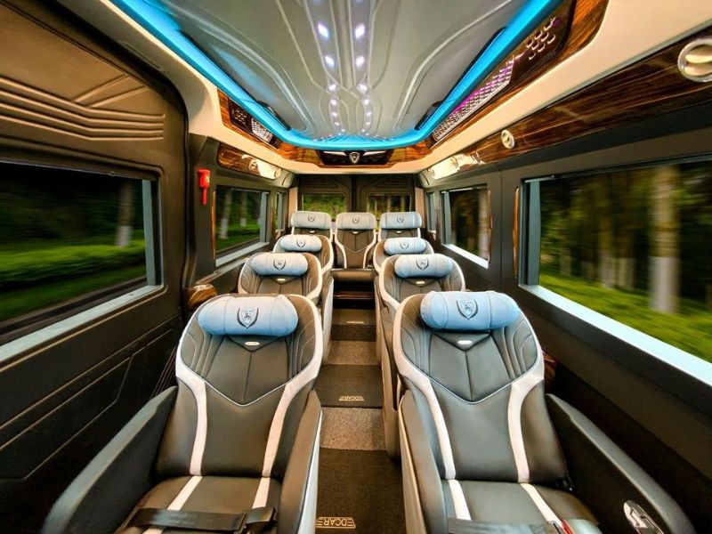 Xe Limousine Hà Nội Nghệ An Ghế ngồi bọc da cao cấp có trên xe limousine Hà Nội Nghệ An