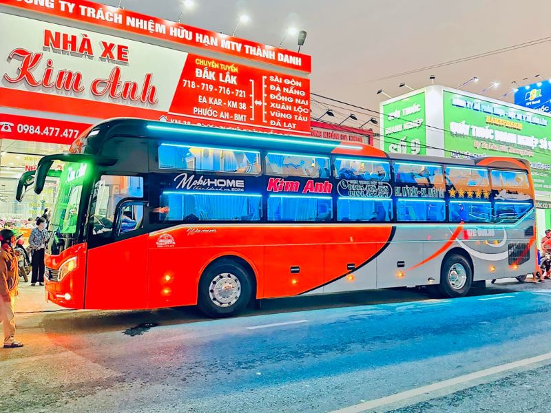 Nhà xe Kim Anh từ Sài Gòn đi Đắk Lắk được nhiều khách hàng yêu thích